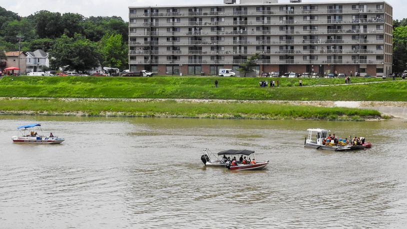 The Great Miami River has been the scene of many water rescues through the years. This was the scene in June, 2018, of a search for a kayaker who went missing. NICK GRAHAM/STAFF