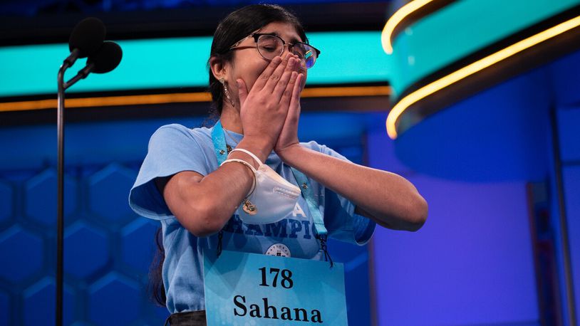 Mason Middle School student Sahana Srikanth is a finalist at the Scripps National Spelling Bee. Photo by: Glenn & Malinda Hartong/the Hartongs