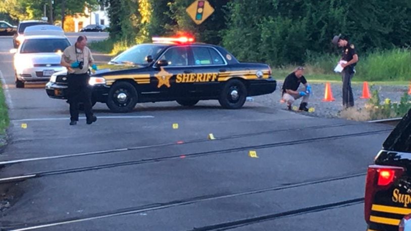 A Butler County sheriff’s deputy shot and killed a man after being dispatched on a report of an active shooter on Jackson Road at 5:23 p.m. Tuesday night. DeANGELO BYRD/STAFF