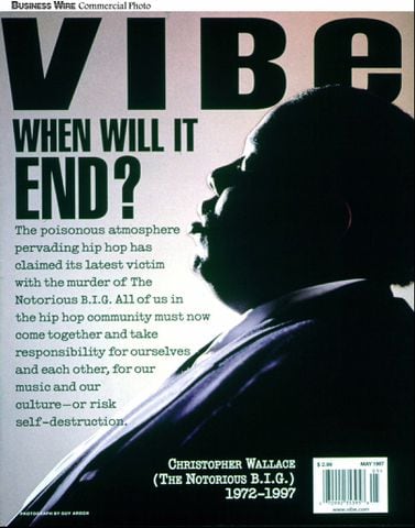 Notorious B.I.G. on the cover of VIBE