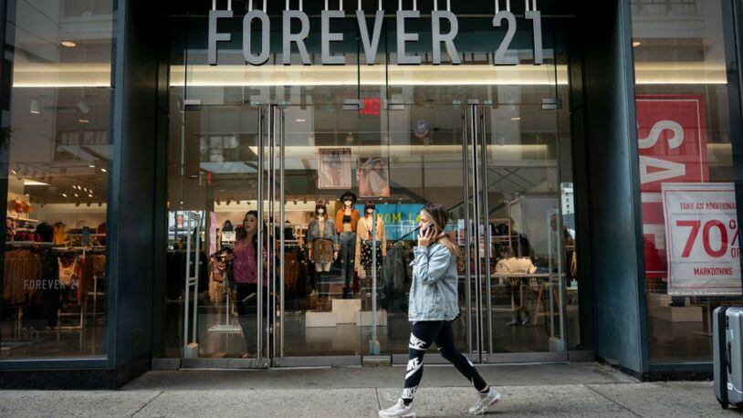 FILE PHOTO: Popular apparel retailer Forever 21 is filing for bankruptcy, a victim of the shift to online sales by consumers.
