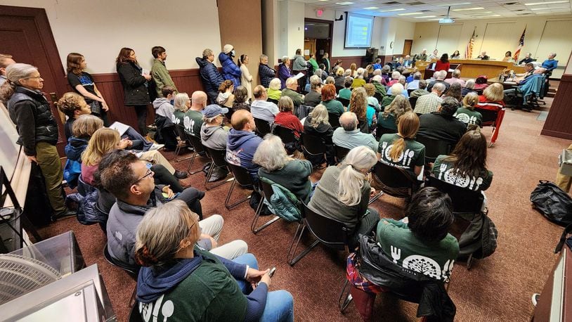 A standing room only crowd attended the Oxford city council meeting Tuesday, Feb. 7, 2023 to share their ideas on plans to spend its $1.5M ARPA funds. NICK GRAHAM/STAFF