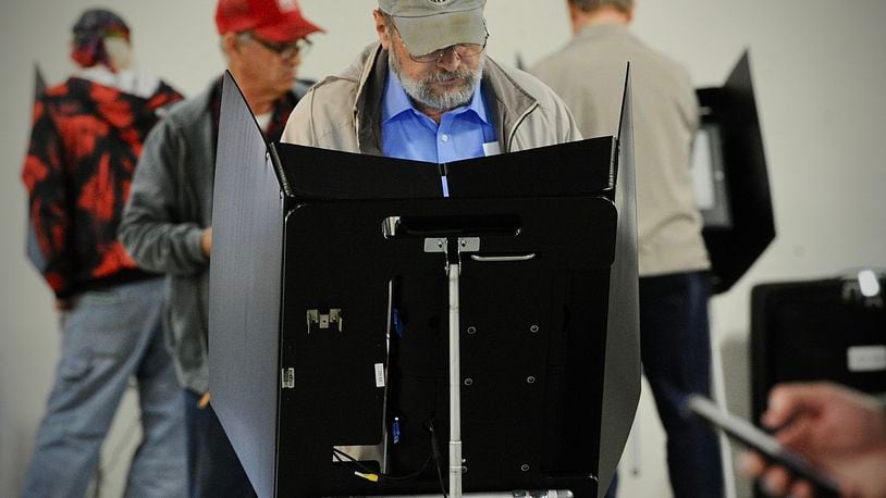 There was a good turnout of voters on Election Day, Nov. 8, 2022, in Cedarville. MARSHALL GORBY \STAFF