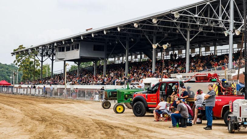 The Butler County Fair Board received $750,000 for a $875,000 project to repair the crumbling concrete grandstands at the fairgrounds. NICK GRAHAM / STAFF FILE PHOTO