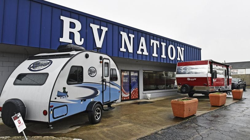 Jeff Couch’s RV Nation plans to move from New Miami to a new facility on Kennel Road in Trenton thanks to tax break granted by Butler County Commissioners. NICK GRAHAM/STAFF