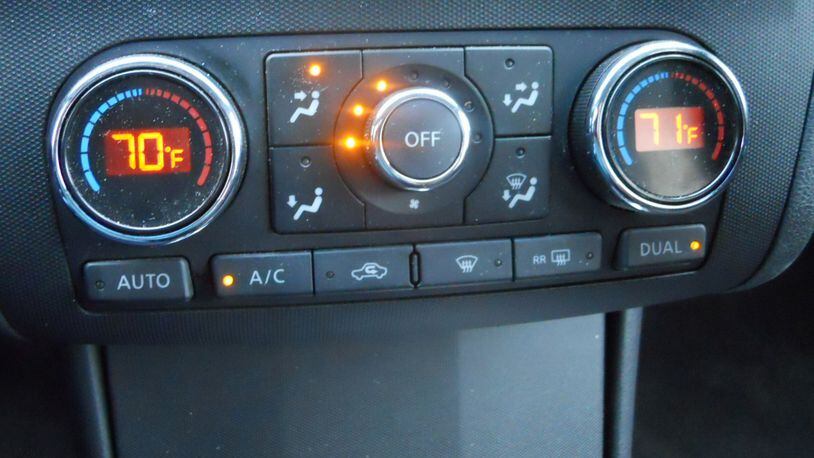 The A/C button is used to command the air conditioning compressor on, but this is a only a command. If the system detects a low refrigerant charge, the compressor may not engage. Photo by James Halderman