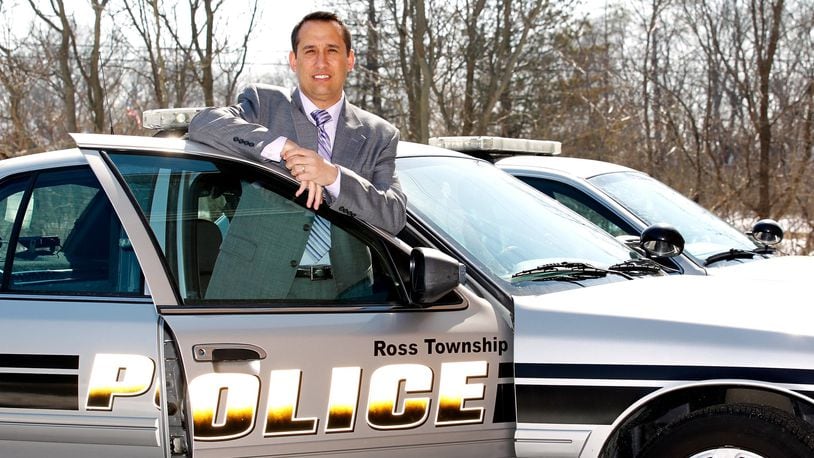 Darryl Haussler is the new Ross Twp. Police Chief. Haussler was hired after voters passed a levy in fall 2013 restoring 24/7 police service in Ross Twp. NICK DAGGY / STAFF