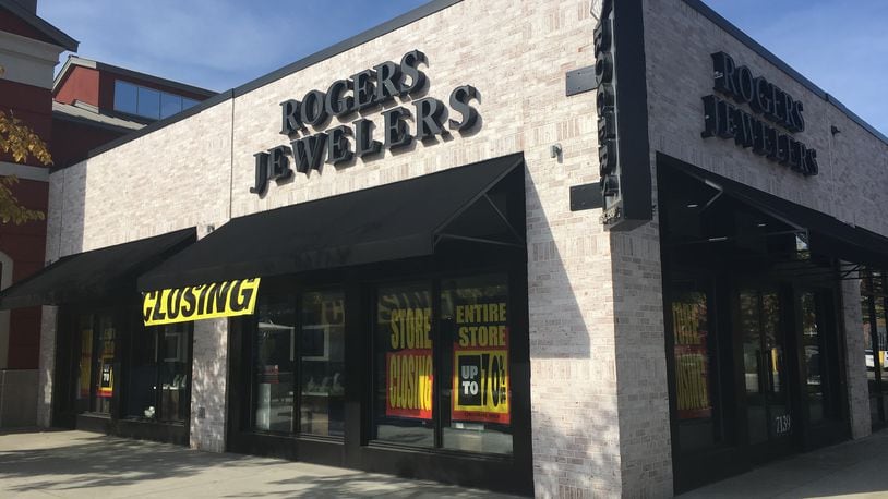 The Rogers Jewelers at Liberty Center in Liberty Twp. is one of 17 Ohio locations offering store closing sales after parent company Samuels Jewelers filed Chapter 11 Bankruptcy in August.
