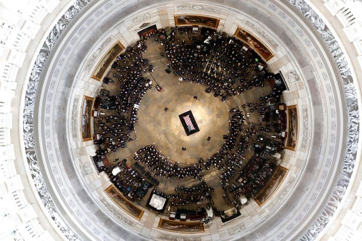 Photos: Sen. John McCain lies in state in U.S. Capitol Rotunda