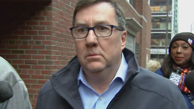 Massachusetts State Rep. David Nangle did not speak to reporters after leaving court Tuesday.