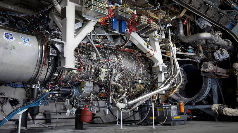 General Electric's first XA100 adaptive cycle engine. GE photo