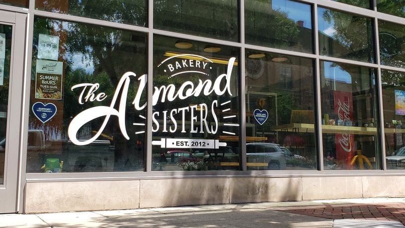 Almond Sisters Bakery on High Street in Hamilton has seen support from the community and other local businesses to help them out after one of their windows was broken out over the weekend. NICK GRAHAM / STAFF
