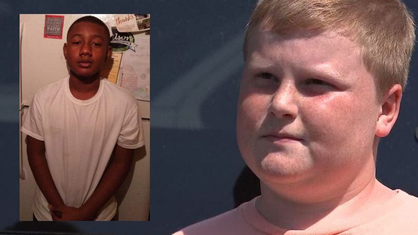 Kaleb Reeves (right) and his best friend, Nick Williams (left), were at a birthday party when someone pushed Williams into the deep end, friends said. Williams isn't able to swim.(WSBTV.com)