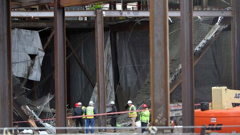 Thirteen workers were hurt in the early morning of Jan. 27, 2012, when the Cincinnati casino floor collapsed while under construction.