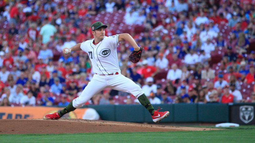 Reds starter Trevor Bauer pitches against the Cubs on Friday, Aug. 9, 2019, at Great American Ball Park in Cincinnati. David Jablonski/Staff