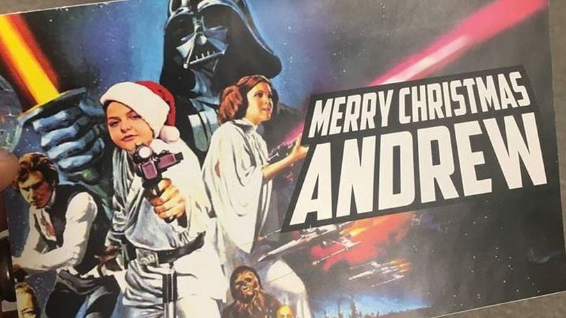 This is an image of the Christmas card that LemonGrenade Creative of Hamilton sent Andrew Little. CONTRIBUTED