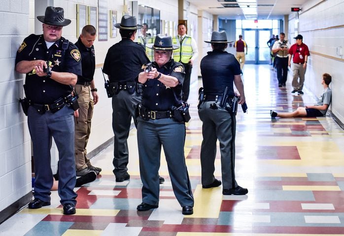 Active shooter training at Ross Middle School