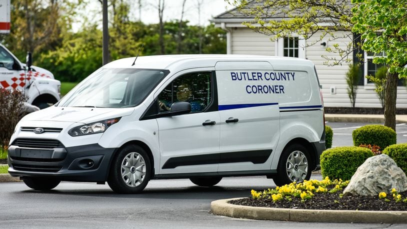 The Butler County Coroner’s Office van. NICK GRAHAM/STAFF