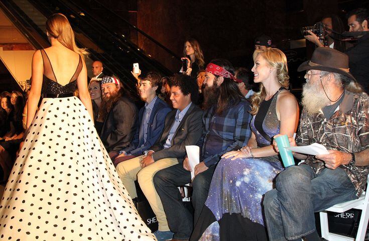 Family in front row at Sherri Hill show