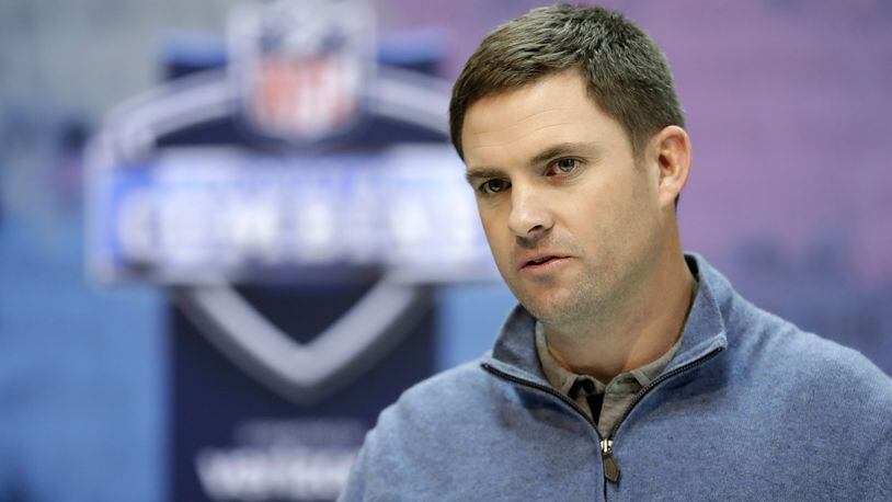 FILE - In this Feb. 27, 2019, file photo, Cincinnati Bengals head coach Zac Taylor speaks during a press conference at the NFL football scouting combine in Indianapolis. (AP Photo/Darron Cummings, File)