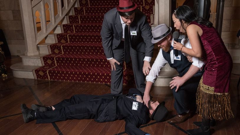 The annual murder mystery dinner hosted by MetroParks of Butler County will be st Voice of America Park in West Chester Twp. on Valentines Day. Actors from The Murder Mystery Company (pictured here) will be there to orchestrate a murder and lead in the hunt for the killers, during a three-course dinner.