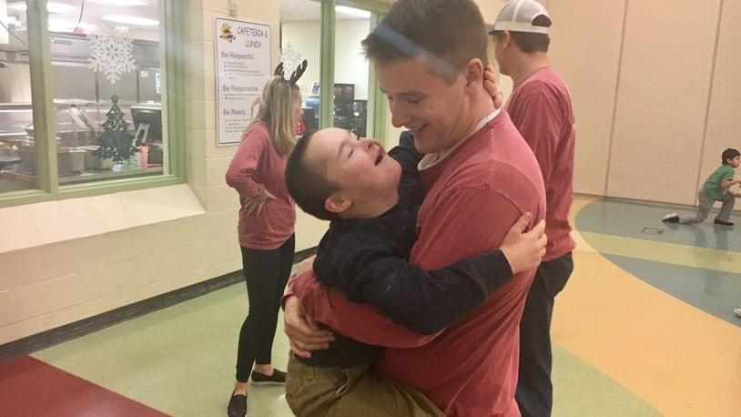 It’s a regular Miami University fraternity hang out that also brings joy to the special needs kids at Hamilton School’s Bridgeport Elementary. The weekly “Fraternity Friday” event brings members of Miami’s Pi Kappa Phi to bond with the boys and girls at the Butler County school.