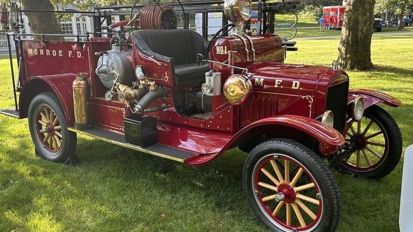 The Monroe Historical Society will celebrate the fire department's 100-year-old fire truck, a 1924 Ford Model TT Prospect. It was restored in 2015. CONTRIBUTED