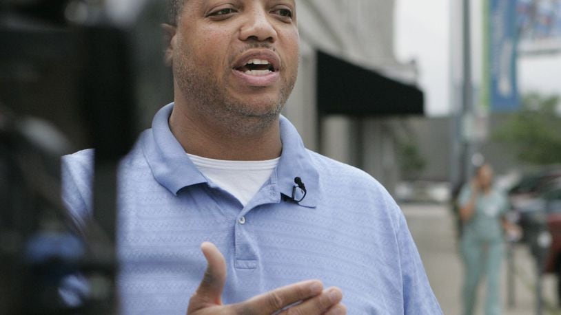 Former State Rep. Clayton Luckie, D-Dayton, outside Miami-Jacobs Career College in 2010.