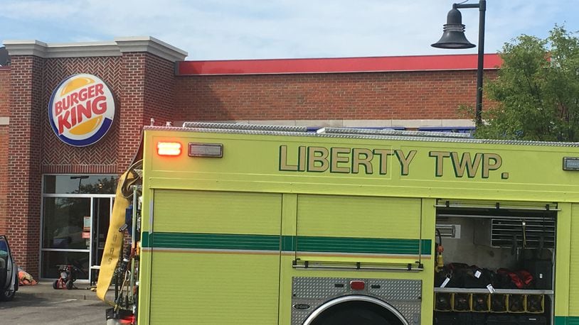 The smell of smoke was reported around 11 a.m. today inside the Burger King, 7387 N. Liberty Drive. When Liberty Twp. firefighters arrived there was a “fair amount” of smoke inside the restaurant, said Battalion Chief Chad Canupp. RICK McCRABB/STAFF