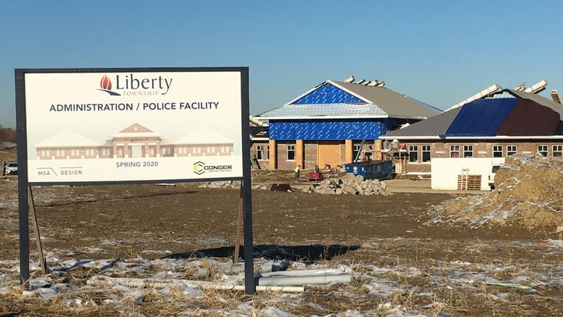 The new Liberty Twp. administration center and sheriff’s outpost is well underway on Ohio 747 between Princeton and Millikin roads.