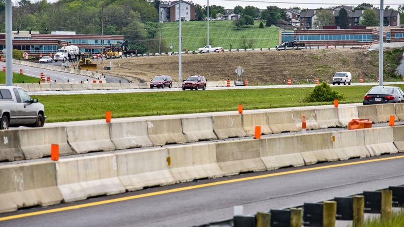 Construction continues at the interchange of Union Centre Boulevard and I-75 Wednesday, May 6, 2020 in West Chester Township. NICK GRAHAM / STAFF