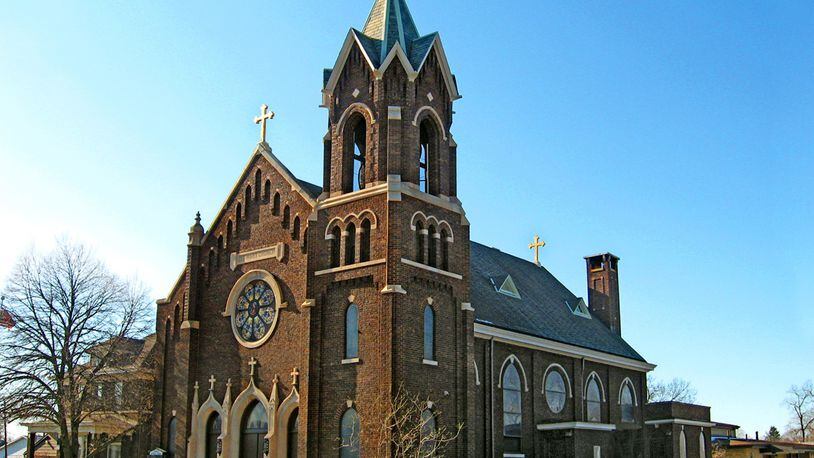 The former St. Mary Catholic Church property in downtown Franklin was sold Tuesday, Jan. 10, 2017, to the Warren County Educational Service Center to expand its special education program. After more than a century in Franklin, the St. Mary parish moved into a new church in Springboro and is now called St. Mary of the Assumption Catholic Church. Submitted photo