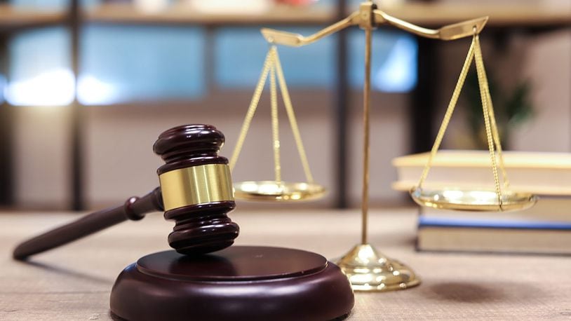 Stock photo of scales and a gavel.