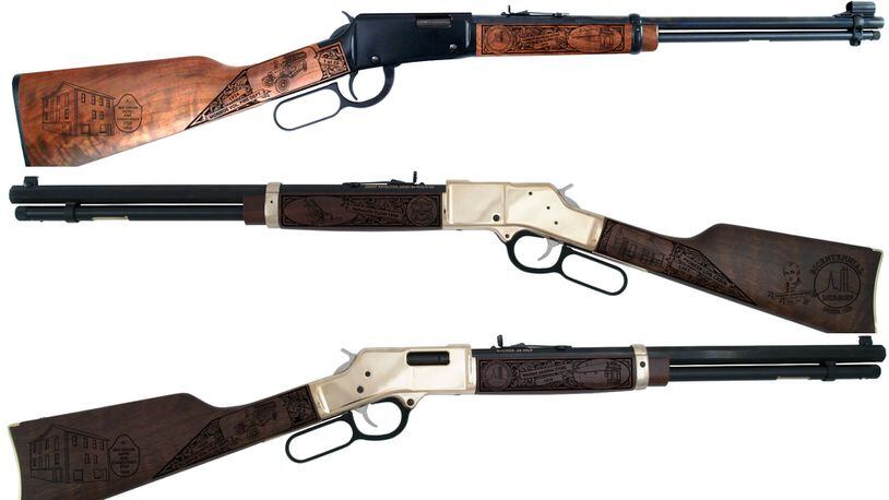 Commemorative rifles are available for purchase as part of the Monroe Bicentennial Celebration. Each of the limited edition rifles feature engravings of the city and bicentennial logos, historic landmarks, and President James Monroe, who is the city’s namesake. The city’s Bicentennial Committee will receive a donation for each rifle purchased. CONTRIBUTED