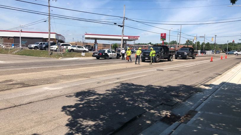 A construction worker was struck and killed by a construction truck just before 7 a.m. Wednesday, July 15, 2020, on Eaton Avenue in Hamilton. WCPO