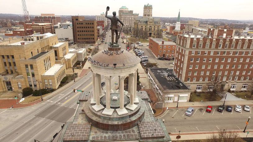 The Soldiers, Sailors and Pioneers Monument in downtown Hamilton is one of the most recognizable veterans memorials in the region. Hamilton Mayor Pat Moeller said the county monument is worthy of a spot among the historical structures of Washington, D.C. FILE
