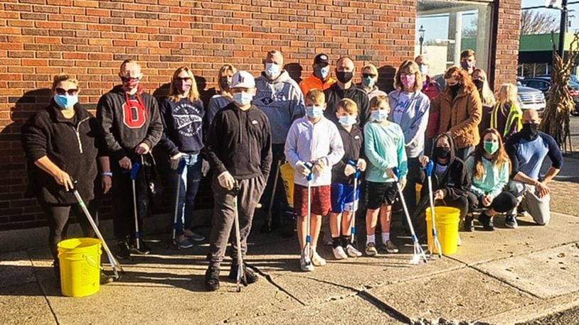 About 12 Linden Elementary School staff and nine family members, led by Linden's Physical Education teacher Jimi sizemore, recently gave back to their community by volunteered their time to help the Lindenwald Litter Patrol clean up the streets and alleys around the Lindenwald area. CONTRIBUTED