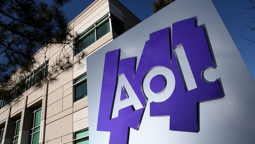 PALO ALTO, CA - FEBRUARY 07: The AOL logo is posted on a sign in front of the AOL Inc. offices on February 7, 2011 in Palo Alto, California. (Photo by Justin Sullivan/Getty Images)