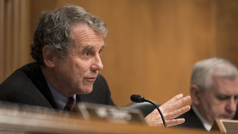 Sen. Sherrod Brown (D-Ohio) at a hearing on Capitol Hill in Washington, Feb. 6, 2018. Brown represents many retirees covered by multiemployer pension plans and fought for the creation of a select congressional committee to craft what could effectively be a federal rescue of as many as 200 of the plans. (Erin Schaff/The New York Times)