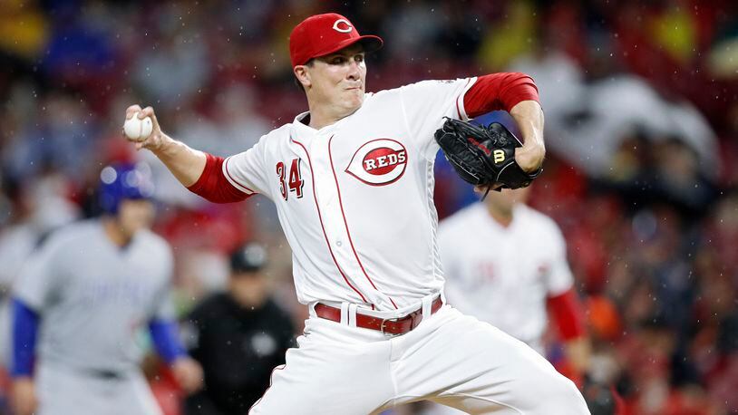 CINCINNATI, OH - MAY 18: Homer Bailey #34 of the Cincinnati Reds pitches in the first inning against the Chicago Cubs at Great American Ball Park on May 18, 2018 in Cincinnati, Ohio. (Photo by Joe Robbins/Getty Images)