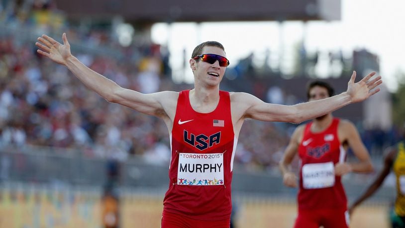 TORONTO, ON - JULY 23: Clayton Murphy of the United States reacts after he won the men’s 800 meter final during Day 13 of the Toronto 2015 Pan Am Games on July 23, 2015 in Toronto, Canada. (Photo by Ezra Shaw/Getty Images)