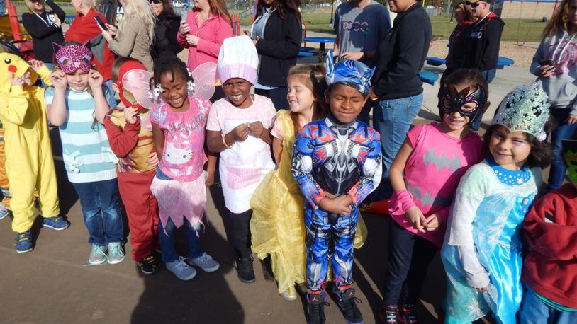 On Oct. 28 Timberlane Learning Center kindergarten students enjoyed showing off their Halloween costumes in their parade.