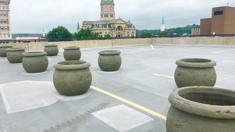 The rooftop level of Hamilton’s McDulin Parking Garage will be a new place to eat and relax in the city’s downtown area, with some local restaurants and micro-breweries delivering to it. CONTRIBUTED