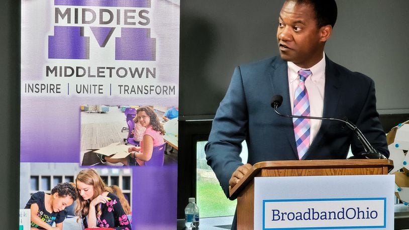Middletown Schools Superintendent Marlon Styles Jr., who has led the district since 2017, is one of three finalists to fill the superintendent's job at Cincinnati Public Schools, which is the third largest district in Ohio. The 41-year-old Styles has installed sweeping education reforms in Middletown's schools, including working to close the "digital divide" for many students in the city schools. (File Photo\Journal-News)