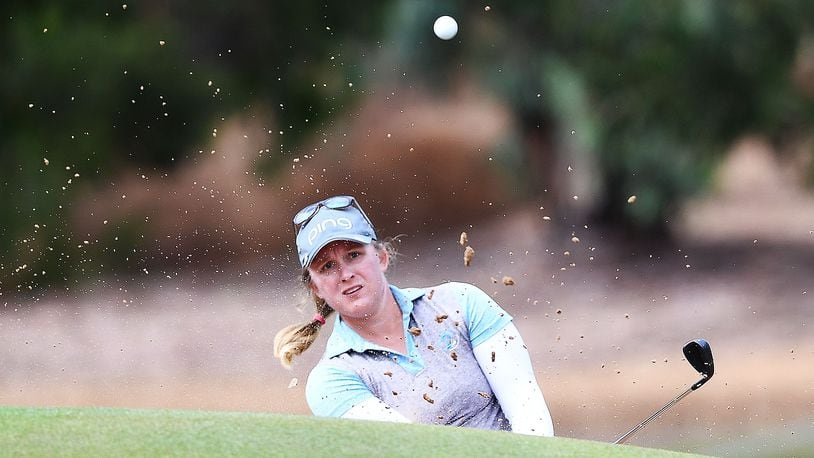 Marissa Steen of the USA hits out of a bunker during day one of the ISPS Handa Australian Women’s Open at Kooyonga Golf Club on February 15, 2018 in Adelaide, Australia. (Photo by Mark Brake/Getty Images)