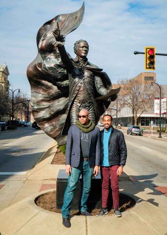 PHOTOS: Downtown Hamilton celebrates ‘Hamilton’ musical actors’ visit to Alexander Hamilton statue