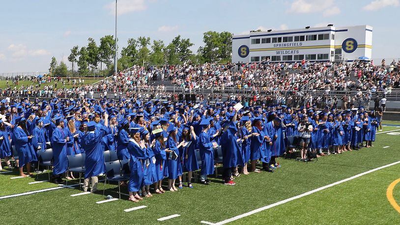 Springfield High School’s 2019 commencement ceremony. BILL LACKEY/STAFF
