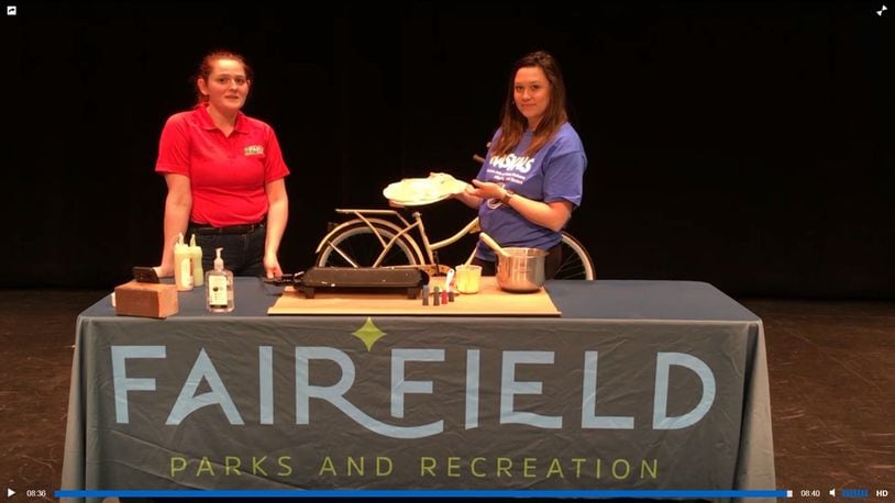 Theater Technician Stacey Catron and Community Events Coordinator Brittany Theilman participate in a session for Fairfield’s Virtual Community Arts Center.