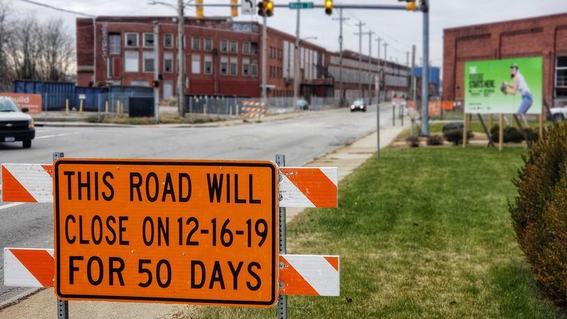 The Black Street Bridge and part of North B Street will close Monday so the city can replace a 16-inch water main in the area before construction happens in the immediate area on the Spooky Nook Sports Champion Mill complex. NICK GRAHAM / STAFF