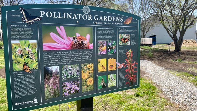 As part of the Global Youth Service Day, Go Green Hamilton to host service day on April 29, 2023, at Pollinator Gardens on South Fourth Street in Hamilton, Ohio. The project received grant funding from ServeOhio. MICHAEL D. PITMAN/STAFF